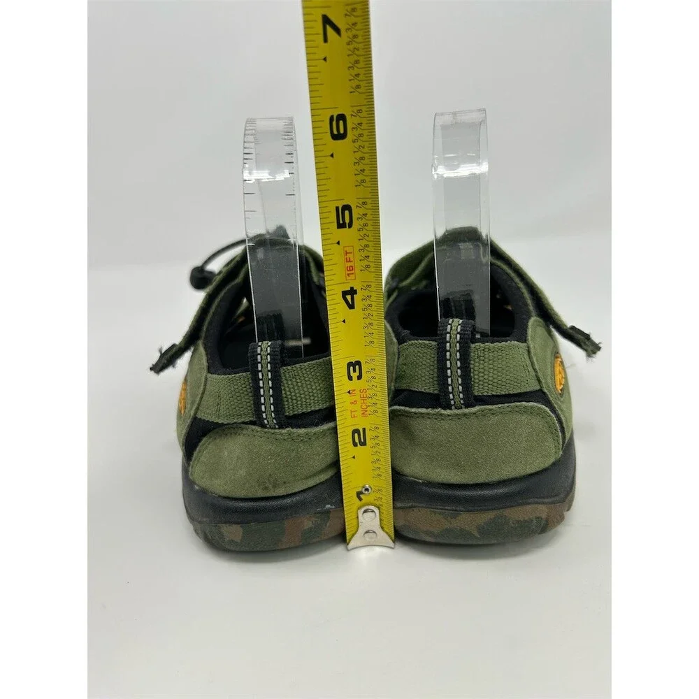 KEEN Newport H2 Kids Sport Sandals Green Camo Waterproof Toe Bumper Size 5